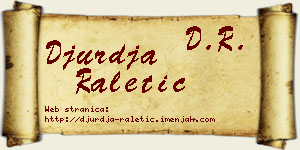 Đurđa Raletić vizit kartica